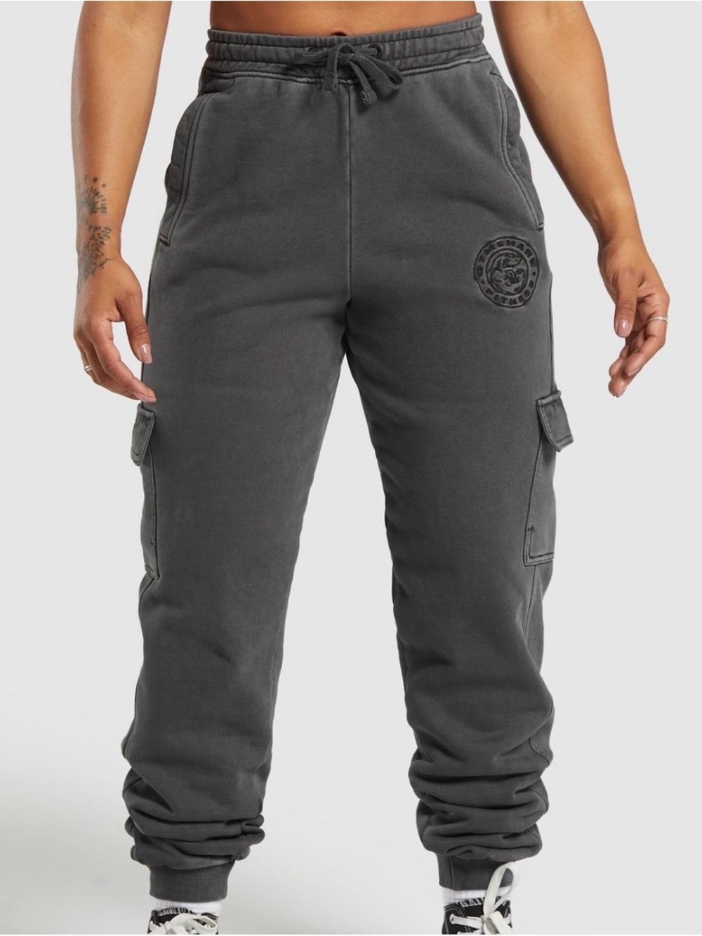 Women’s Gymshark Charcoal Cargo Sweatpants - LEGACY